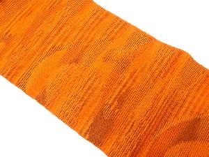 羅　遠山に流水模様織り出し　名古屋帯